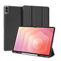 Samsung Galaxy Tab S11 Ultra Dux Ducis Domo Tri-Fold Smart Lompakkokotelo - Musta