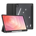 Samsung Galaxy Tab S12+ Dux Ducis Toby Tri-Fold Älykäs Lompakkokotelo - Musta