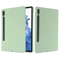 Samsung Galaxy Tab S8/S7 Liquid Silicone Suojakuori (Avoin pakkaus - Erinomainen) - Vihreä