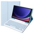 Samsung Galaxy Tab S9 Bluetooth Suojakotelo Näppäimistöllä - Vaaleansininen