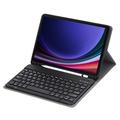 Samsung Galaxy Tab S9 FE Bluetooth Suojakotelo Näppäimistöllä - Musta