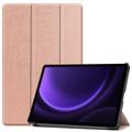 Samsung Galaxy Tab S9 FE Tri-Fold Sarjan Smart Lompakkokotelo - Ruusukulta