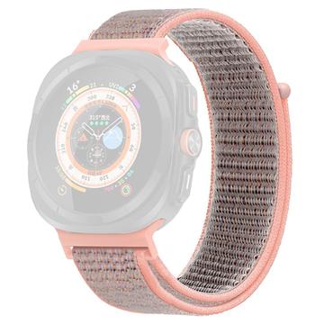 Samsung Galaxy Watch Ultra -Nailonhihna Tarrakiinnityksellä - 47mm - Pinkki