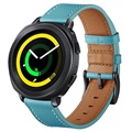 Samsung Galaxy Watch4/Watch4 Classic/Watch5/Watch6 Nahkaranneke - 20mm - Sininen