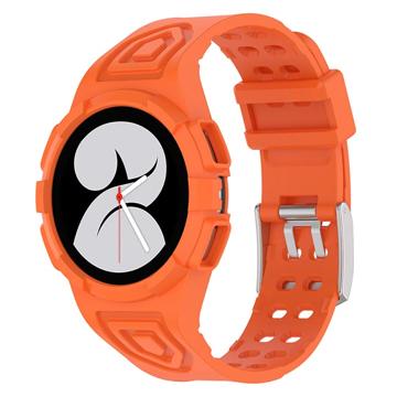 Samsung Galaxy Watch4 TPU Hiha ja Suojakuori - 44mm - Oranssi