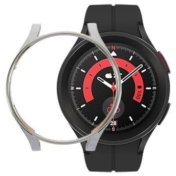 Samsung Galaxy Watch5 Pro Galvanoitu TPU Suojakotelo - 45mm - Hopea
