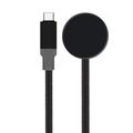 Samsung Galaxy Watch7/Watch6 Tactical Recce 3:20 USB-C latauskaapeli - harmaa / musta
