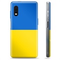 Samsung Galaxy Xcover Pro TPU Kotelo Ukrainan Lippu - Keltainen ja vaaleansininen