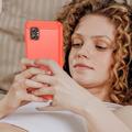 Samsung Galaxy XCover7 Pro Harjattu TPU Suojakuori - Hiilikuitu