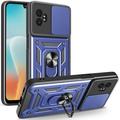 Samsung Galaxy XCover7 Pro Pyörivä Rengashybridikotelo Kamerasuojalla - Sininen