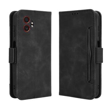 Samsung Galaxy XCover7 Pro -kortinhaltijan lompakkokotelo - musta