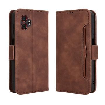 Samsung Galaxy XCover7 Pro -kortinhaltijan lompakkokotelo - ruskea