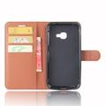 Samsung Galaxy Xcover 4/4s Lompakkokotelo Magneettisella Sulkijalla - Ruskea