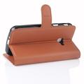 Samsung Galaxy Xcover 4/4s Lompakkokotelo Magneettisella Sulkijalla - Ruskea