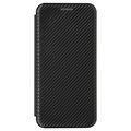 Samsung Galaxy Xcover 5 Flip Lompakkokotelo - Hiilikuitu - Musta