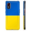 Samsung Galaxy Xcover 5 TPU Kotelo Ukrainan Lippu - Keltainen ja vaaleansininen