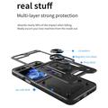 Samsung Galaxy Z Flip6 Hybridikotelo Sormuspidikkeellä - Punainen