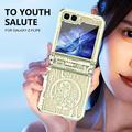 Samsung Galaxy Z Flip6 Mechanical Legend galvanoitu muovikotelo - vihreä