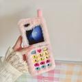 Samsung Galaxy Z Flip6 Retro-pehmokotelo, jossa kirjailtuja valintanäppäimiä - vaaleanpunainen