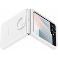 Samsung Galaxy Z Flip7 FE Silikonikotelo Renkaalla EF-PF741TWEGWW - Valkoinen