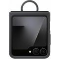 Samsung Galaxy Z Flip7 FE Silikonikotelo Renkaalla EF-PF741TBEGWW - Musta