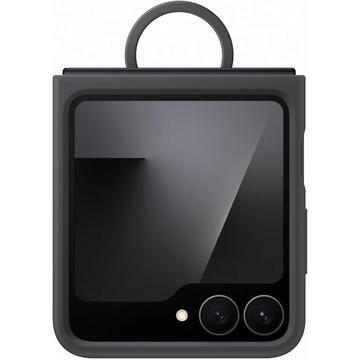 Samsung Galaxy Z Flip7 FE Silikonikotelo Renkaalla EF-PF741TBEGWW - Musta