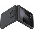 Samsung Galaxy Z Flip7 FE Silikonikotelo Renkaalla EF-PF741TBEGWW - Musta