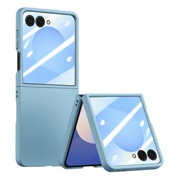 Samsung Galaxy Z Flip7 Muovikotelo, jossa on karkaistu lasi näytönsuoja - Vauvan sininen