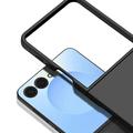 Samsung Galaxy Z Flip7 Muovikotelo, jossa on karkaistua lasia oleva näytönsuoja - keltainen