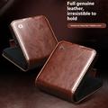 Samsung Galaxy Z Flip7 Qialino Classic Lompakkomallinen Nahkakotelo - Musta