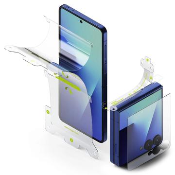 Samsung Galaxy Z Flip7 Ringke 3-in-1 Pro Suojaussarja - Kirkas - 3 kpl.