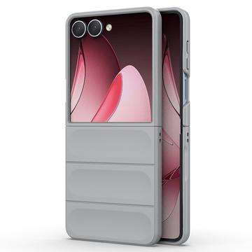 Samsung Galaxy Z Flip7 Rugged TPU Suojakuori - Vaaleanharmaa
