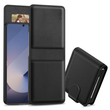 Samsung Galaxy Z Flip7 Tech-Protect lompakkokotelo magneetilla ja jalustalla - Musta