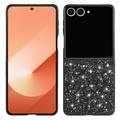 Samsung Galaxy Z Flip8 Glitter Series Hybridikotelo - Musta