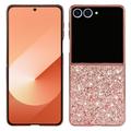 Samsung Galaxy Z Flip8 Glitter Series Hybridikotelo - Ruusukulta