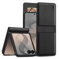 Samsung Galaxy Z Flip8 Tech-Protect lompakkokotelo magneetilla ja jalustalla - Musta