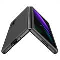 Samsung Galaxy Z Fold4 Kumipäällysteinen Muovikuori - Musta