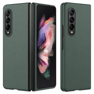 Samsung Galaxy Z Fold4 Kumipäällysteinen Muovikuori - Vihreä