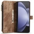 Samsung Galaxy Z Fold6 Caseme C30 Monitoiminen Lompakkokotelo - Ruskea