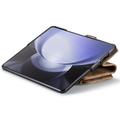 Samsung Galaxy Z Fold6 Caseme C30 Monitoiminen Lompakkokotelo - Ruskea