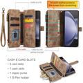 Samsung Galaxy Z Fold6 Caseme C30 Monitoiminen Lompakkokotelo - Ruskea