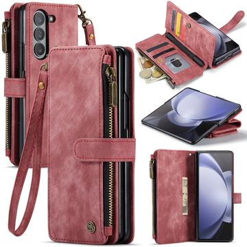 Samsung Galaxy Z Fold6 Caseme C30 Monitoiminen Lompakkokotelo - Punainen