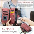 Samsung Galaxy Z Fold6 Caseme C30 Monitoiminen Lompakkokotelo - Punainen