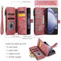 Samsung Galaxy Z Fold6 Caseme C30 Monitoiminen Lompakkokotelo - Punainen