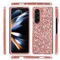 Samsung Galaxy Z Fold6 Glitter Series Hybridikotelo - Punainen