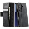 Samsung Galaxy Z Fold7 Caseme 033 vasikka tekstuuri lompakko tapauksessa RFID-sulku - musta