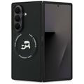 Samsung Galaxy Z Fold7 Karl Lagerfeld Karl and Choupette Heads magneettikotelo - musta