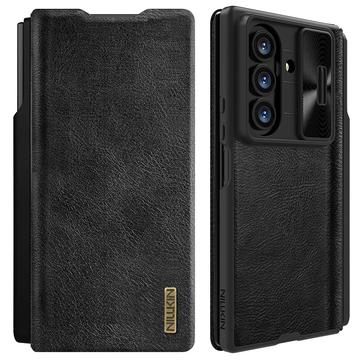 Samsung Galaxy Z Fold7 Nillkin Qin Pro Lompakkokotelo - Musta