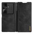 Samsung Galaxy Z Fold7 Nillkin Qin Pro Lompakkokotelo - Musta