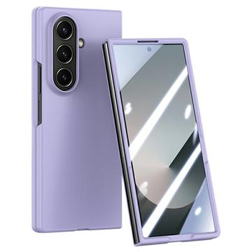 Samsung Galaxy Z Fold7 muovikotelo, jossa on karkaistu lasi näytönsuoja - violetti